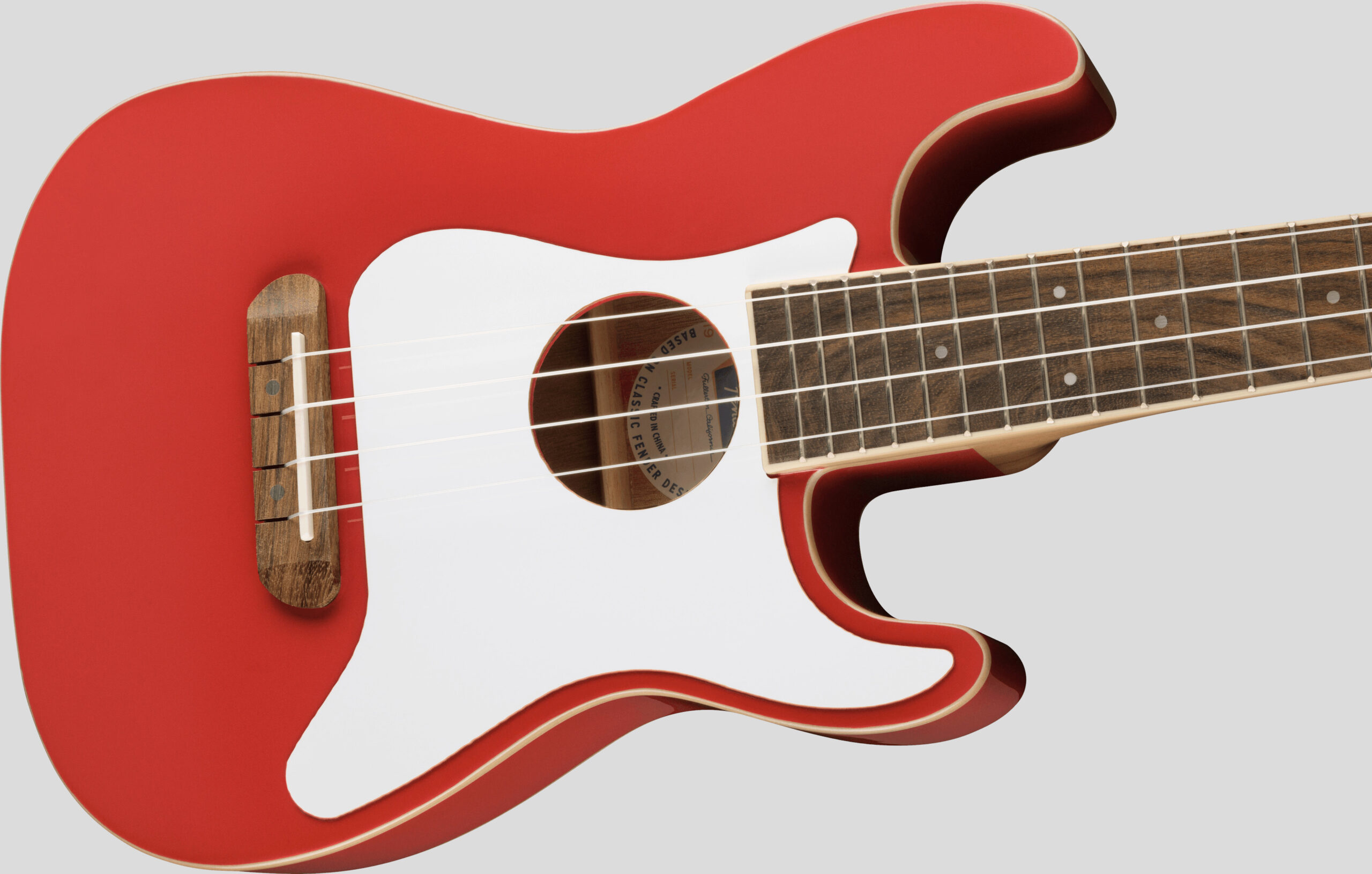 Fender Limited Edition Fullerton Stratocaster Concert Ukulele Fiesta Red 3