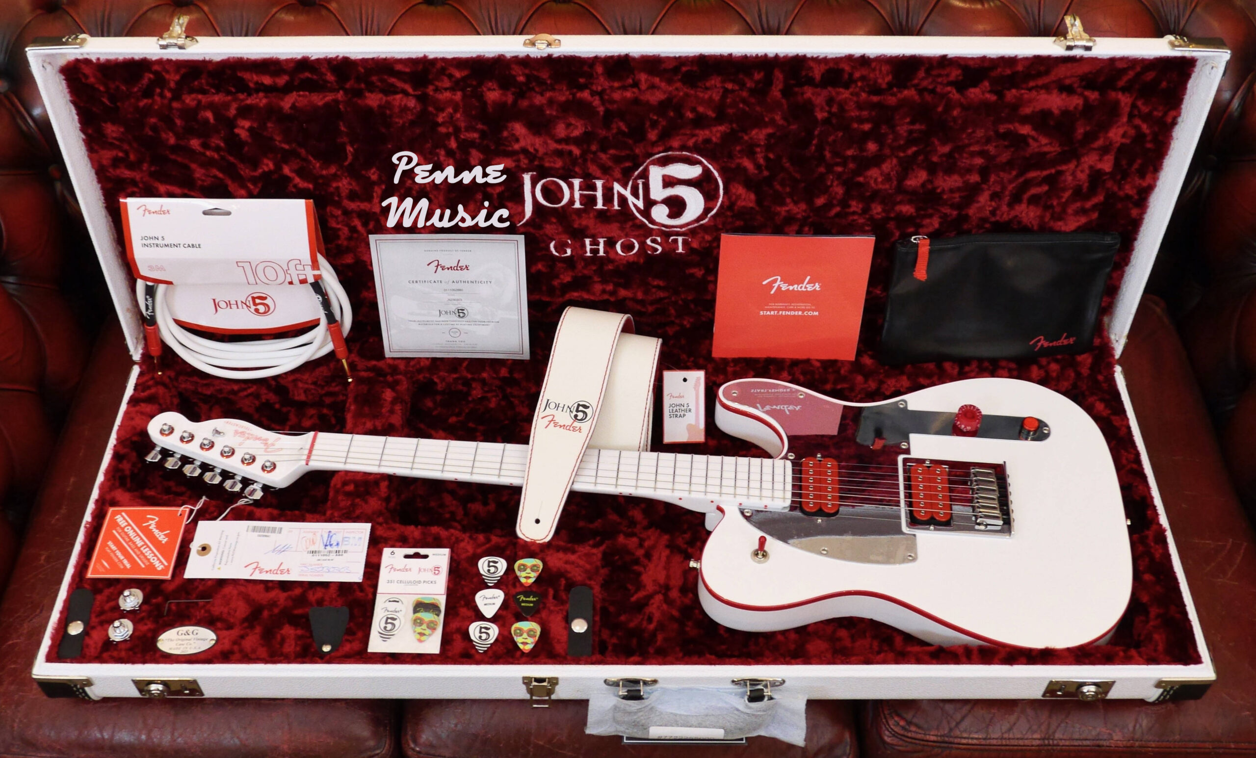Fender John 5 Ghost Telecaster Arctic White 0111052880 #293