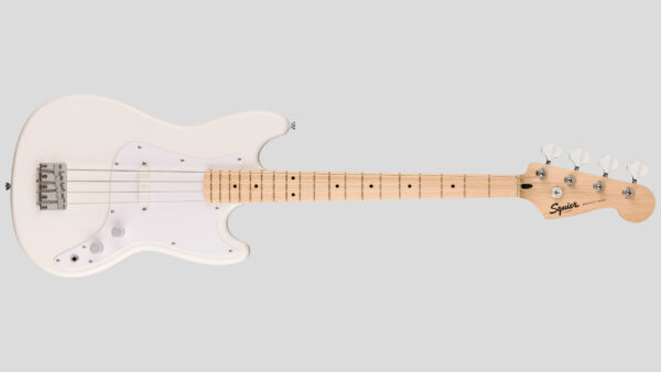 Squier by Fender Sonic Bronco Bass Arctic White 0373802580 con custodia Fender in omaggio