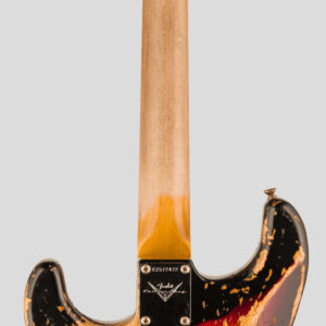 Fender Custom Shop Time Machine 1963 Stratocaster Super Faded Aged Black over 3-Color Sunburst SHR 2