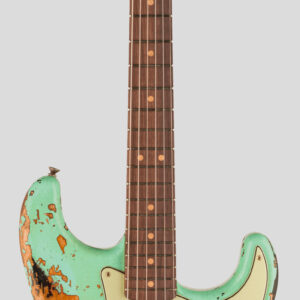 Fender Custom Shop Time Machine 1963 Stratocaster Super Faded Aged Surf Green over 3-Color Sunburst SHR 1