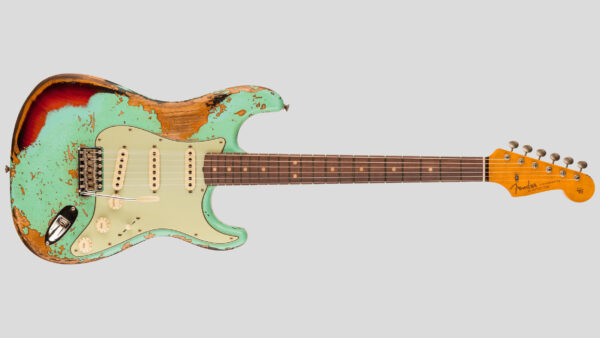 Fender Custom Shop Time Machine 1963 Stratocaster Aged Surf Green over 3-C Sunburst SHR 9236091095