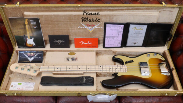 Fender Custom Shop Vintage Custom 1957 Precision Bass 2-Color Sunburst NOS TCP 12/11/2024 9235001545