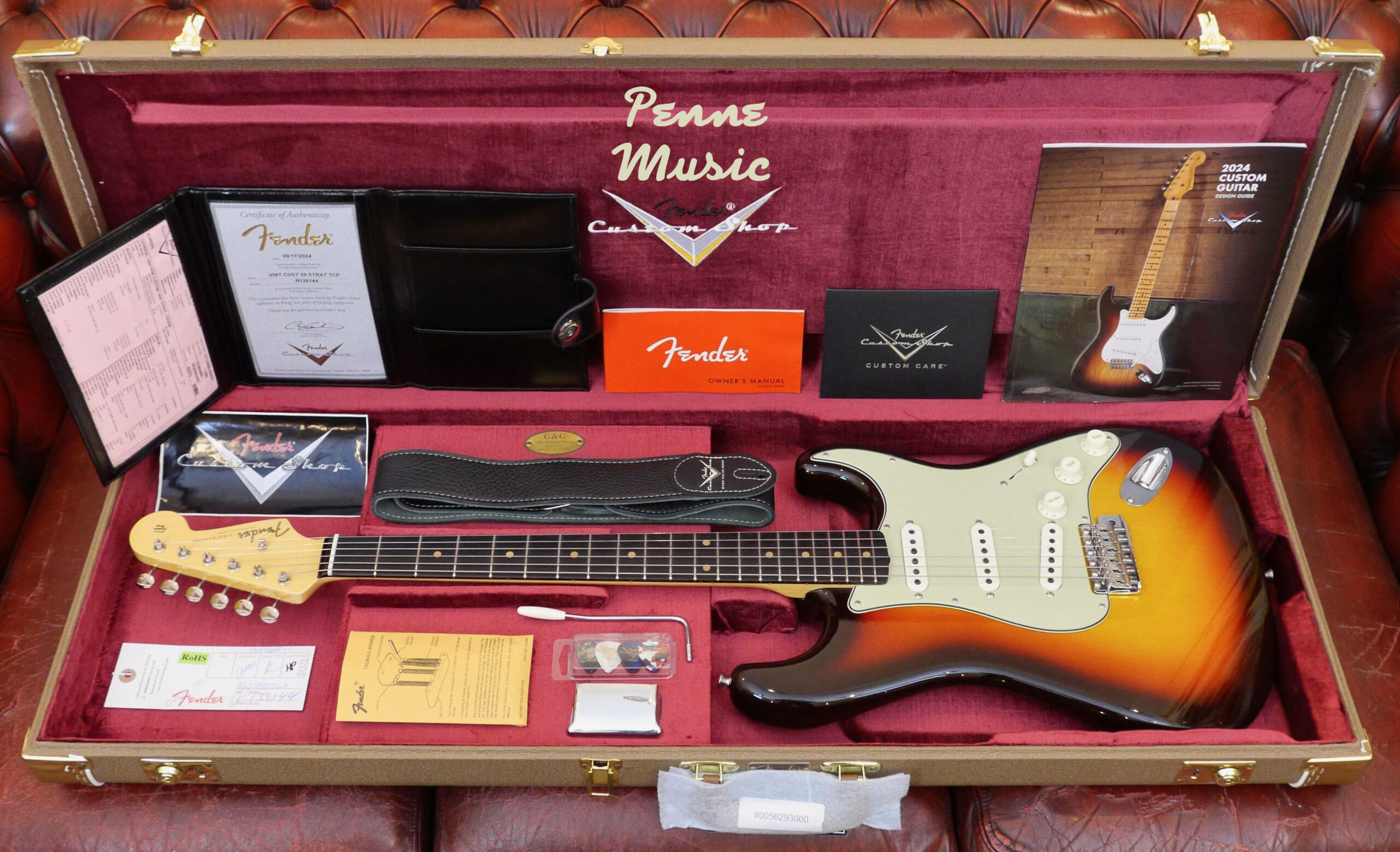 Fender Custom Shop Vintage Custom 1959 Stratocaster Chocolate 3-Color Sunburst NOS TCP 17/09/2024 1