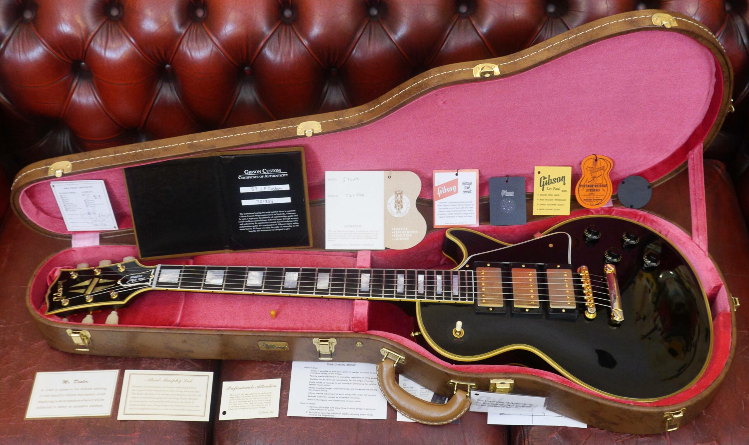 注目の福袋！ Gibson VOS Ebony 3-Pickup Custom LP 1957 Shop Custom ギター