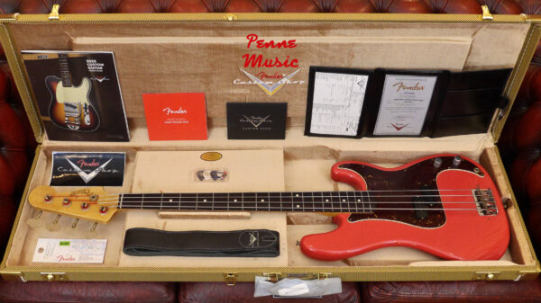 Fender Custom Shop Pino Palladino Precision Bass Fiesta Red over Desert Sand Relic 9235001329