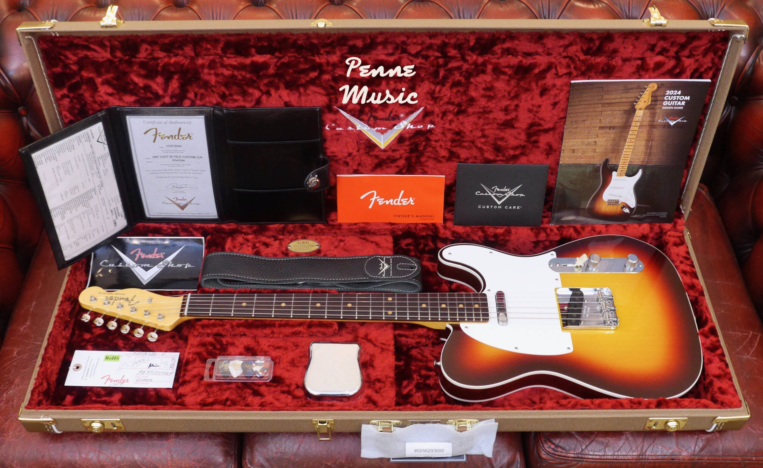 Fender Custom Shop Vintage Custom 1959 Telecaster Custom Chocolate 3-Color Sunburst NOS TCP 07/11/2024 1