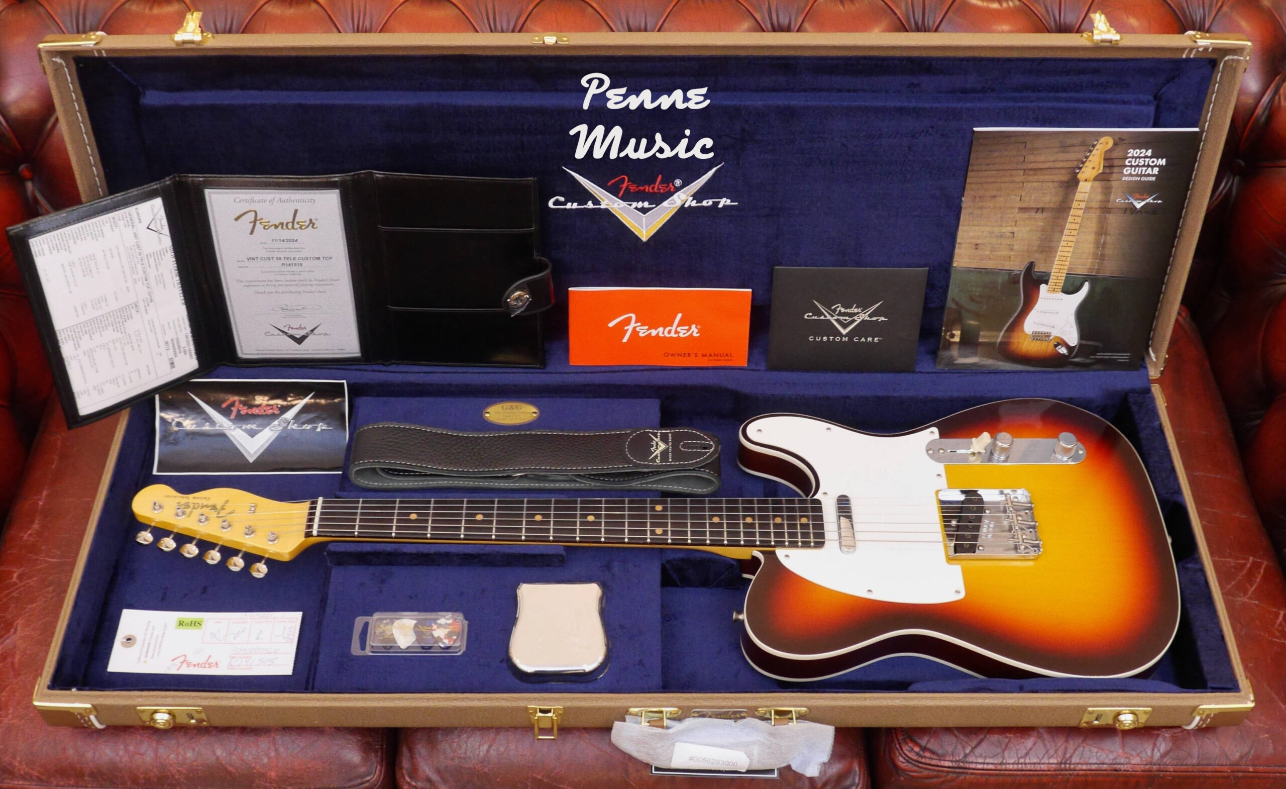 Fender Custom Shop Vintage Custom 1959 Telecaster Custom Chocolate 3-Color Sunburst NOS TCP 14/11/2024 1